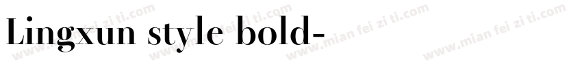 Lingxun style bold字体转换